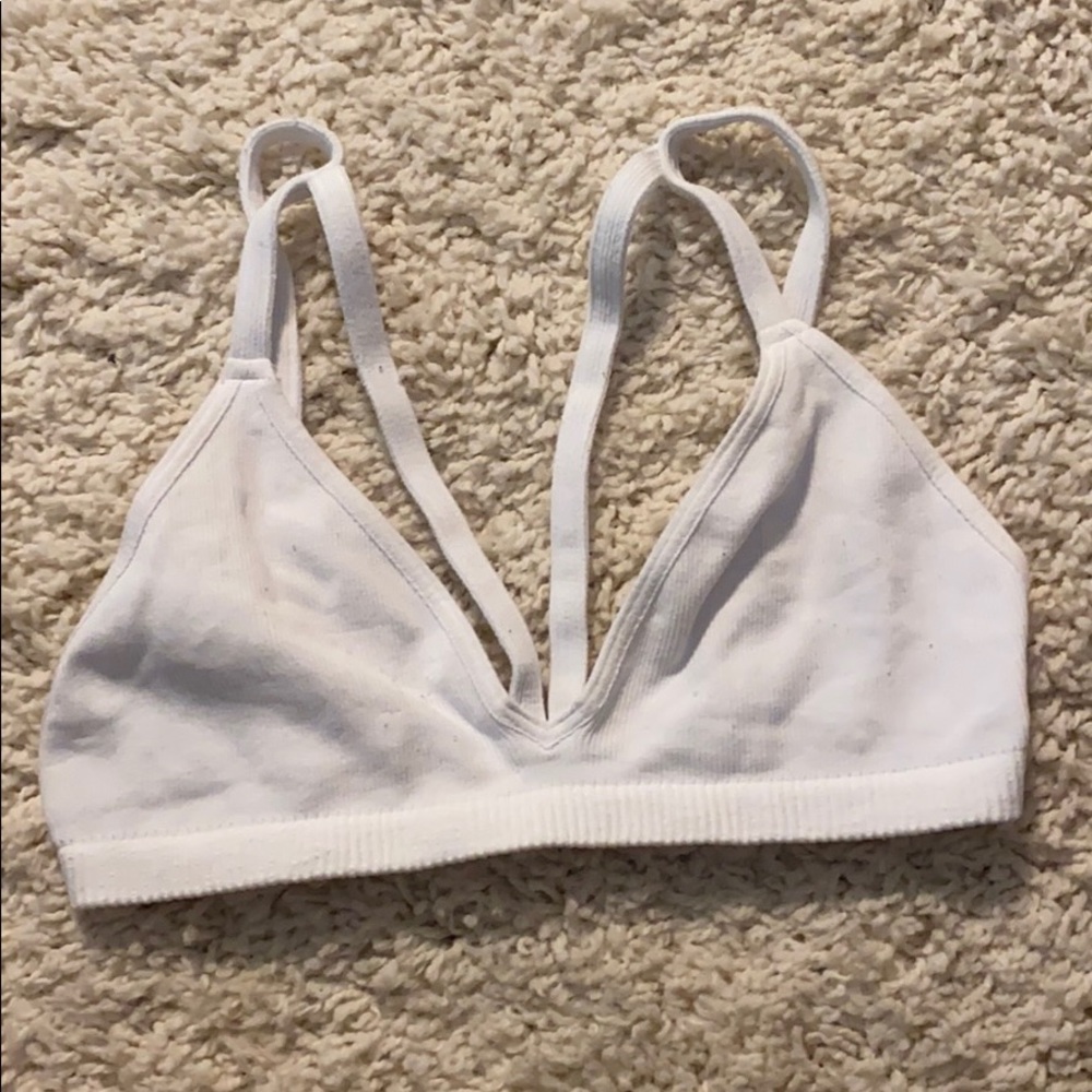 White strappy bralette